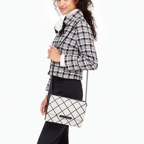 🔴SOLD🔴 Kate Spade Cross Hatch Leather Bag NWT! - Picture 3 of 8